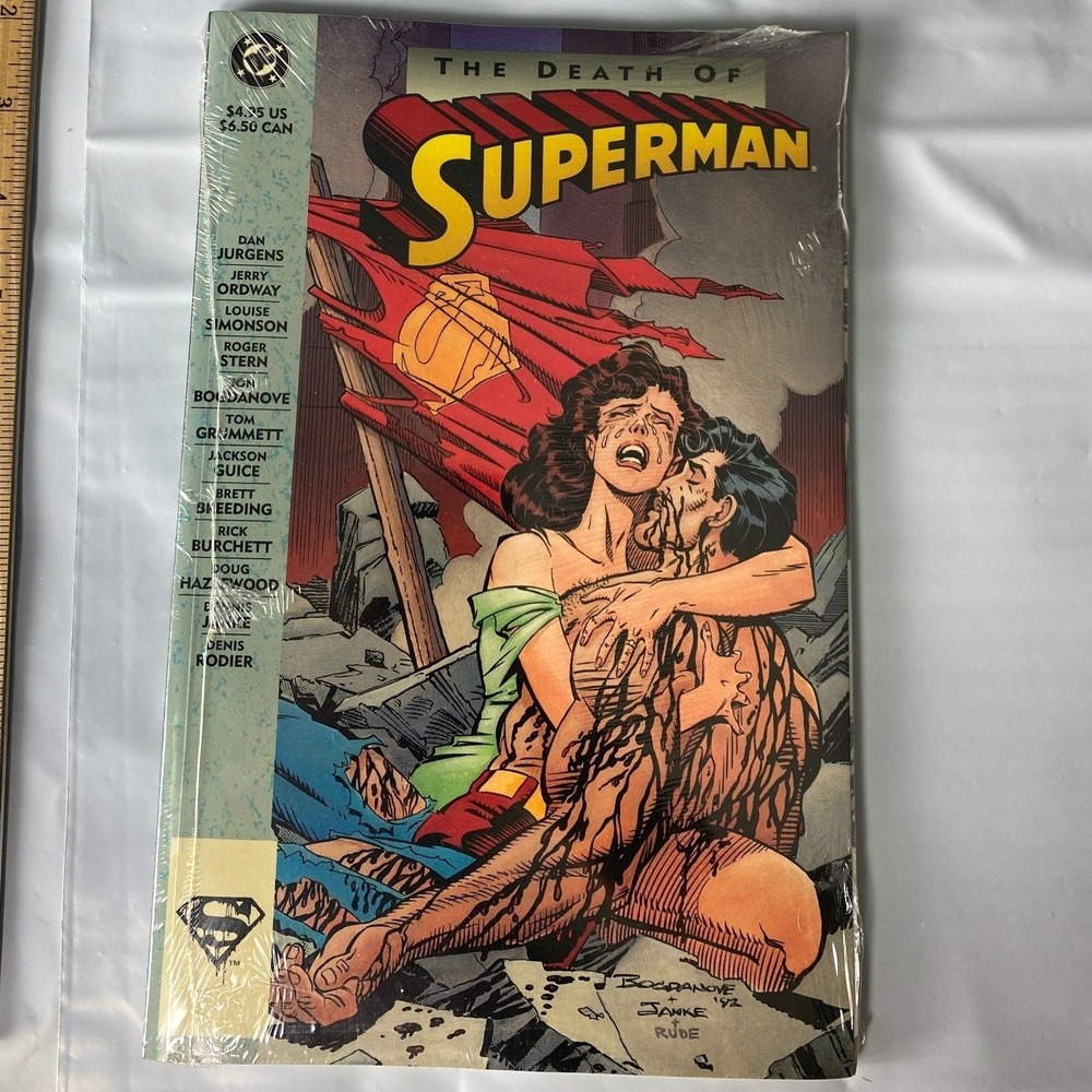 The Death of Superman DC Comics 1992 Polybagged Memorial Edition Dan Jurgens